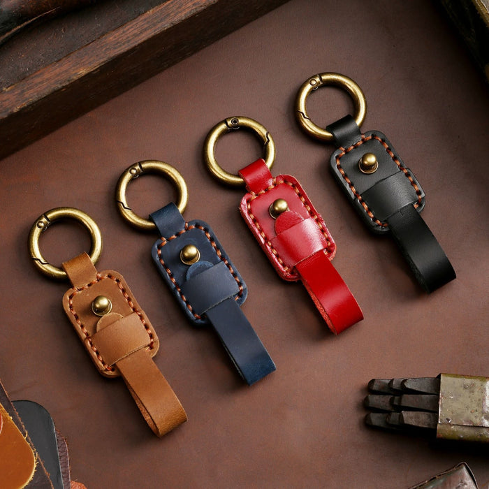 Fashion Simple Multicolour Leather Keychain