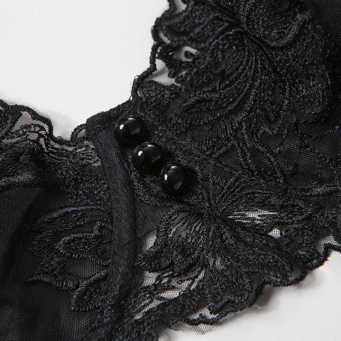 Lace Embroidery Underwear Sexy Lingerie Three-piece Set