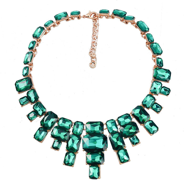 Women's Multicolour Rhinestone Alloy Clavicle Chain Necklace