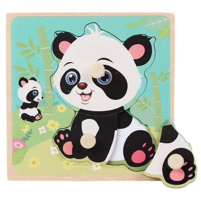 Wooden Children's Wooden Nail Hand Grab Board Jigsaw Puzzle Toy