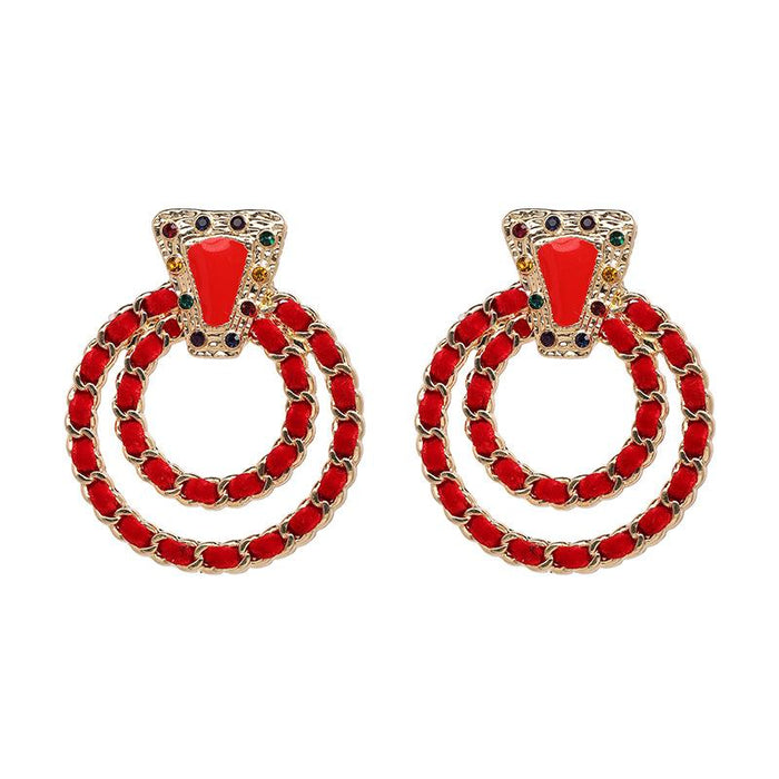 New Female Jewelry Round Creative Versatile Earrings Accessories