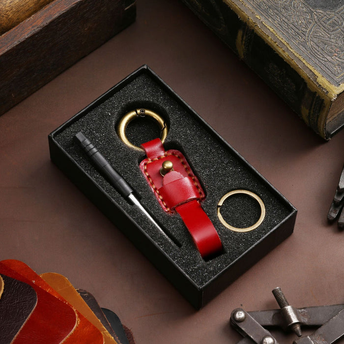 Fashion Simple Multicolour Leather Keychain