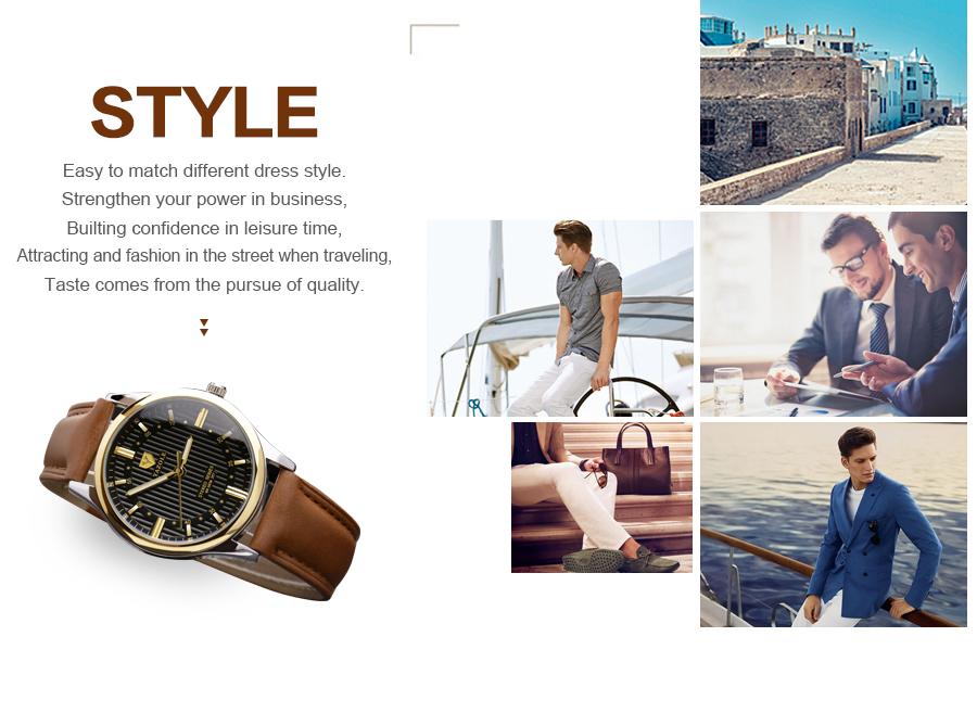 Yazole Watch Business Men's Watch Unique Luminous Leisure Leather Watches Fashion Quartz Watch