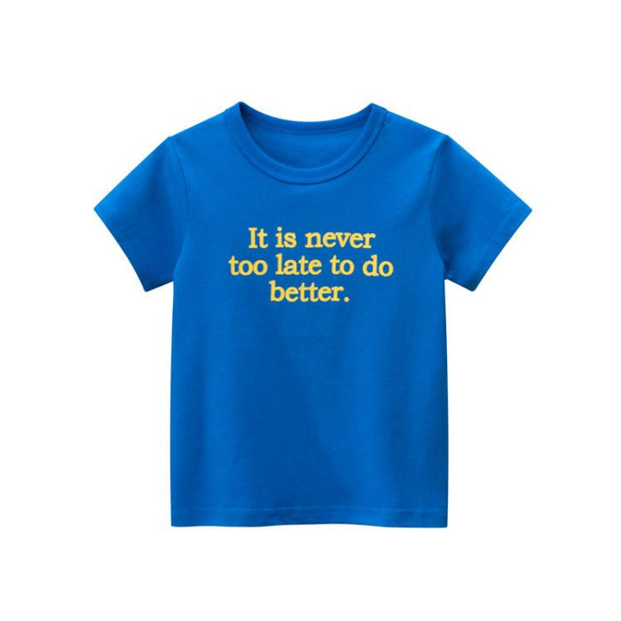 Children's printed short sleeve T-shirt