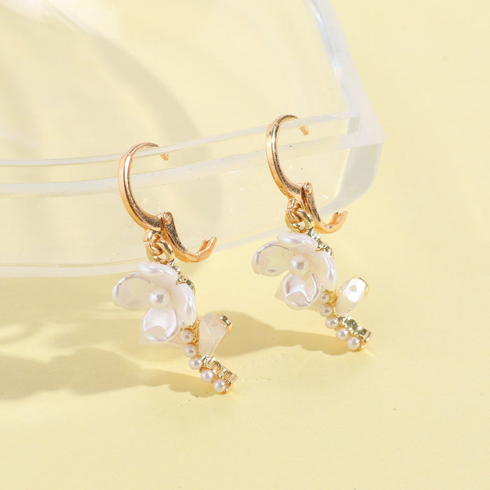 New Imitation Natural Shell Flower Earrings