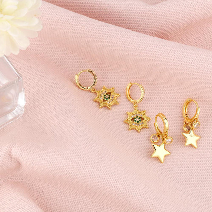 High Sense Personalized Five Pointed Star Retro Earrings