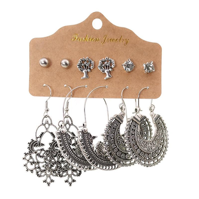 Fashion Creative 6 Piece Set Stud Earrings Women's Jewelry