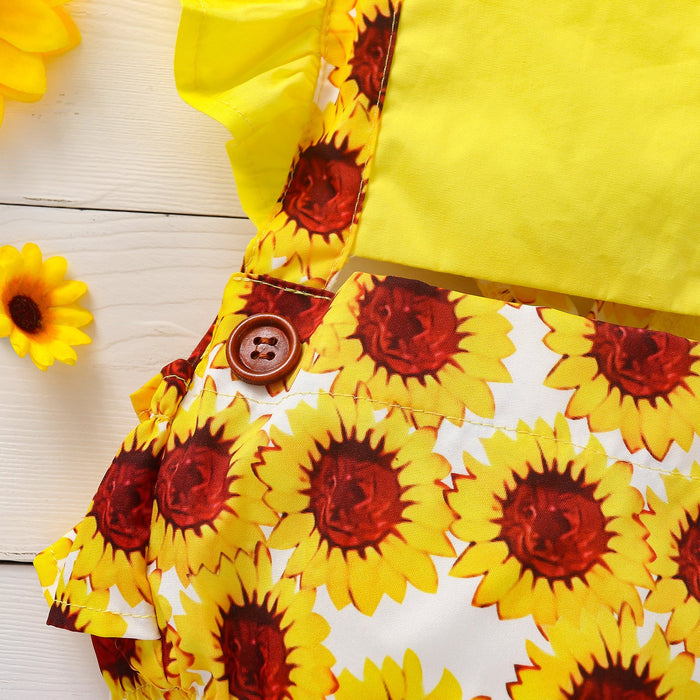 Sunflower false strap BODYSUIT