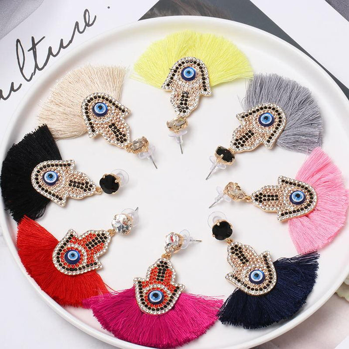 New fan tassel female Earrings accessories