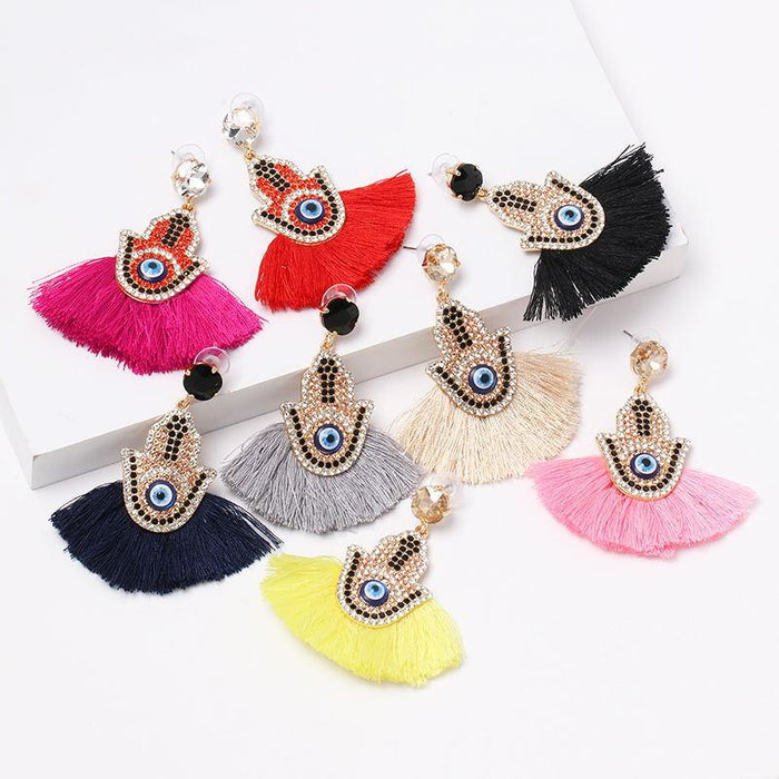 New fan tassel female Earrings accessories