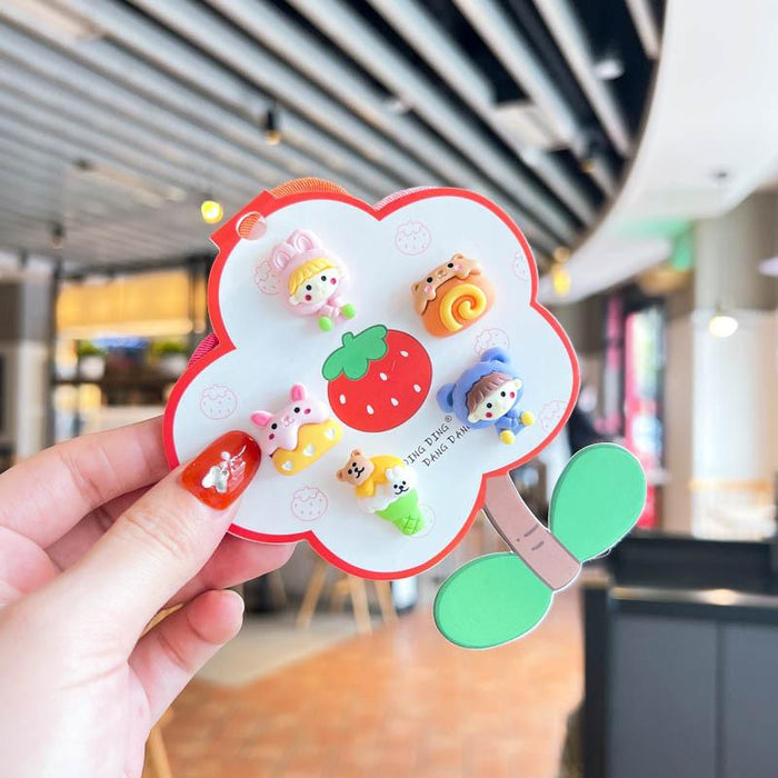 Children's hairpin cartoon mini hair circle