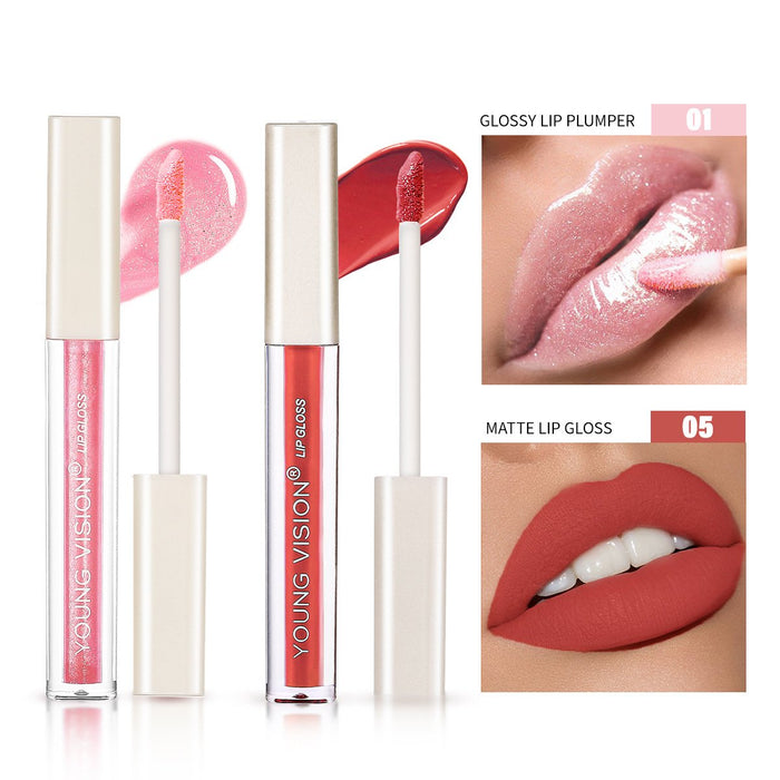 6-colour velvet lip gloss is not easy to stick to the cup