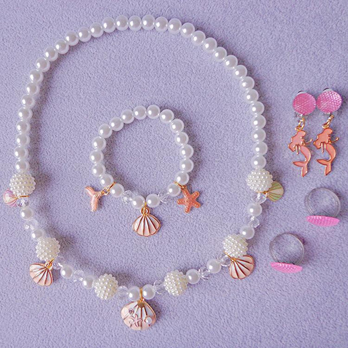 Children's Pearl Necklace Bracelet Set Underwater World Series