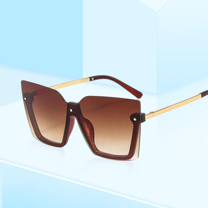 Lower half frame one piece Sunglasses