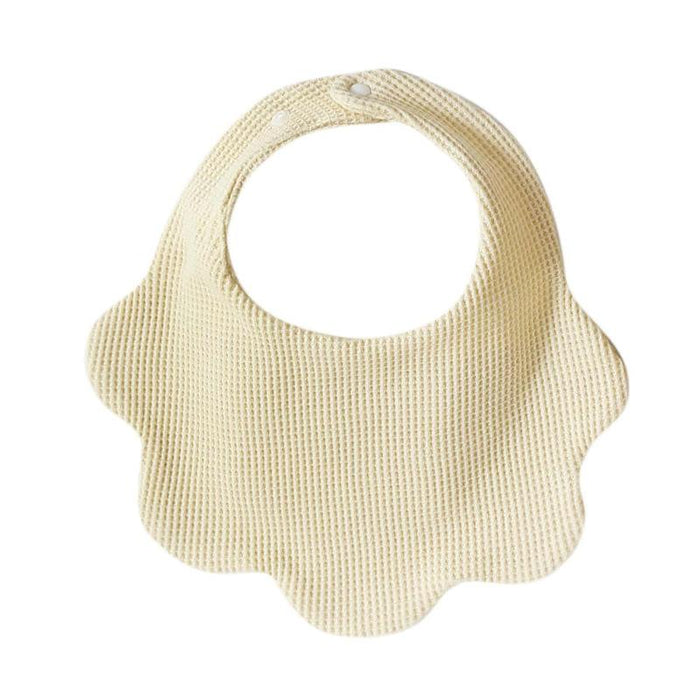 Cotton Waffle Towel Baby Petal Shaped Bib