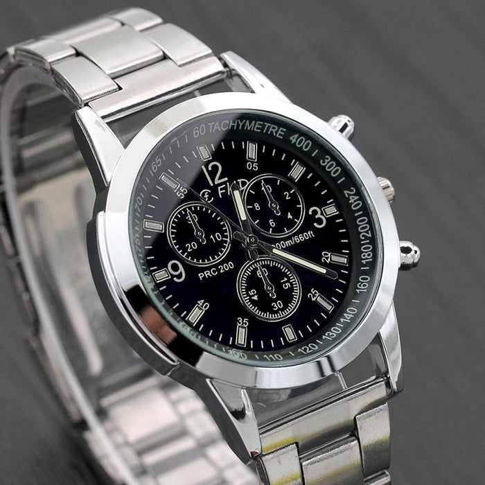 New Men Fashion Watch Casual Luxury Full Stainless Steel Quartz WristWatch