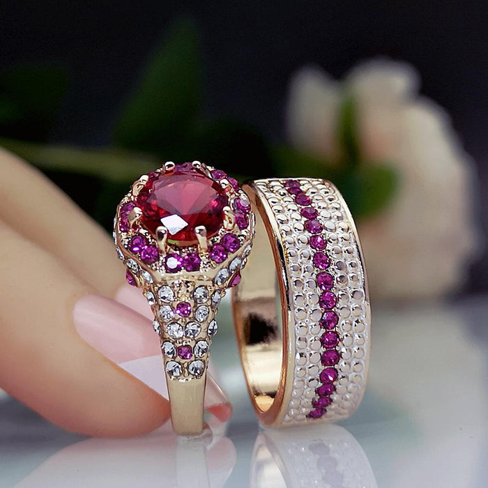 New Fashion Ruby Shape Ladies Ring