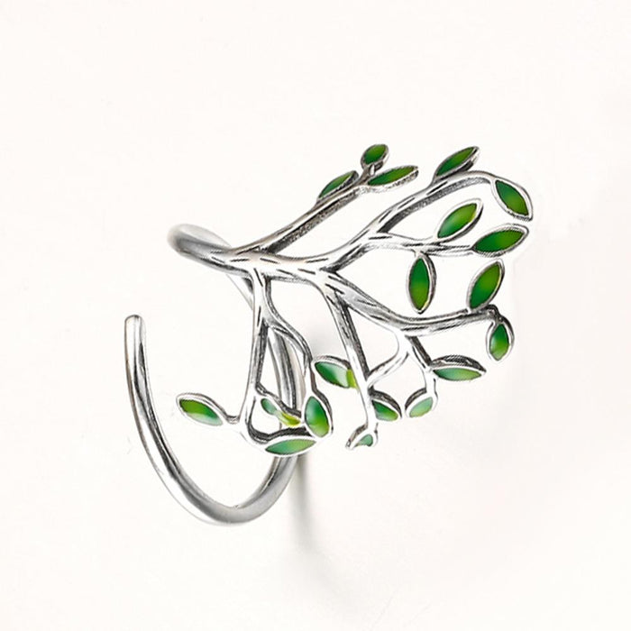 Original Fashion Personalized Tree Green Leaf Ring