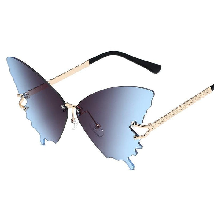 Butterfly sunglasses female large frame gradient