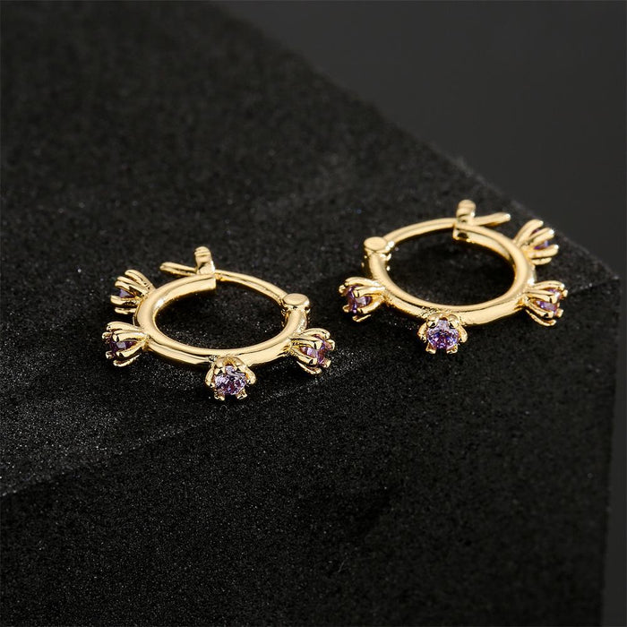 Personality Fashion Gold Color Small Geometric Women's Earrings