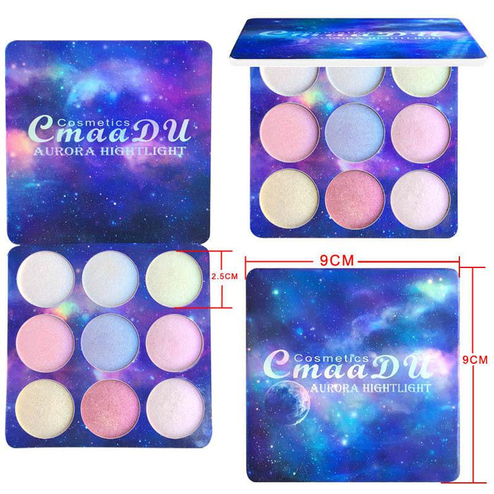 9 colour Eye Shadow plate polarized light repair powder