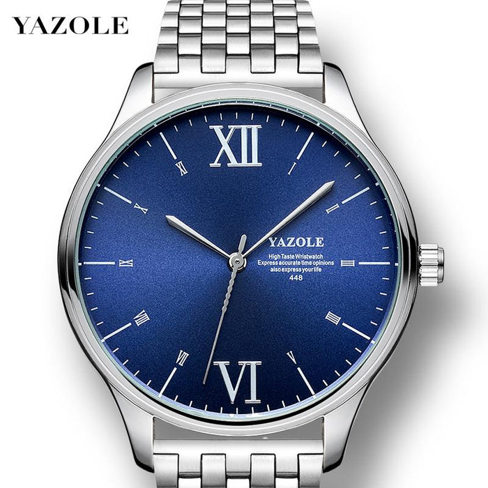 Men's Watches Men Luxury Brand YAZOLE Mens Business Watches Waterproof Full Stainless Steel Quartz Men's Watch Relogio Masculino