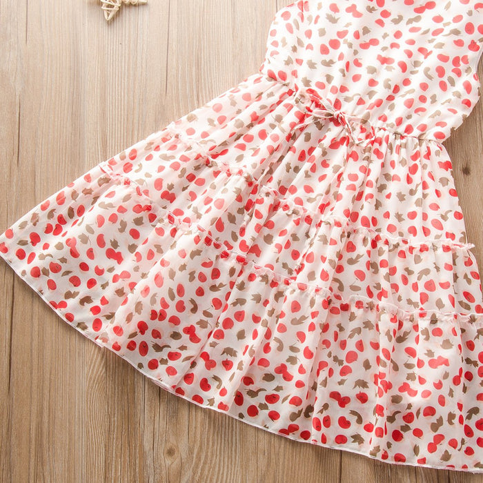 Chiffon Skirt vest children's skirt Floral Dress