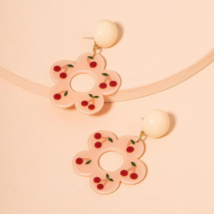 New Fresh and Cute Summer Cherry Earrings Women's Stud Earrings