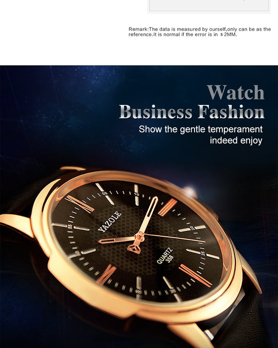 Yazole Brand Luxury Famous Business Men's Watch Male Clock Fashion Quartz Watch