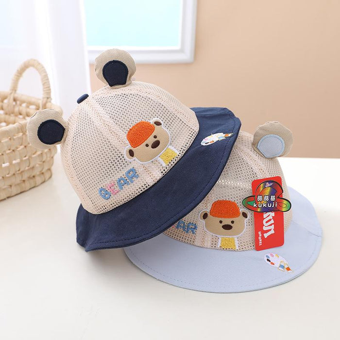 Summer Cute Baby Cartoon Bear Children Net Hat