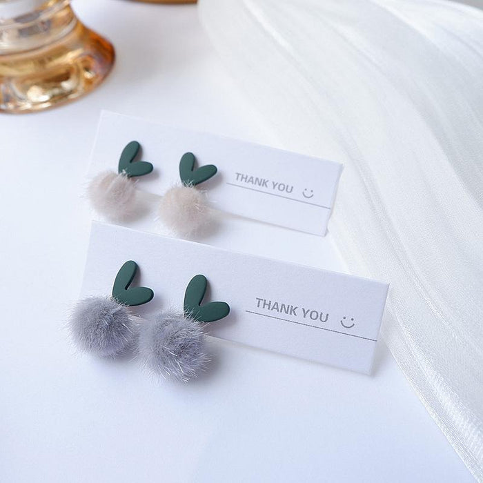 Heart Hairball Earrings