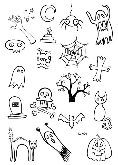 Multi-style Halloween Luminous Waterproof Disposable Funny Tattoo Stickers