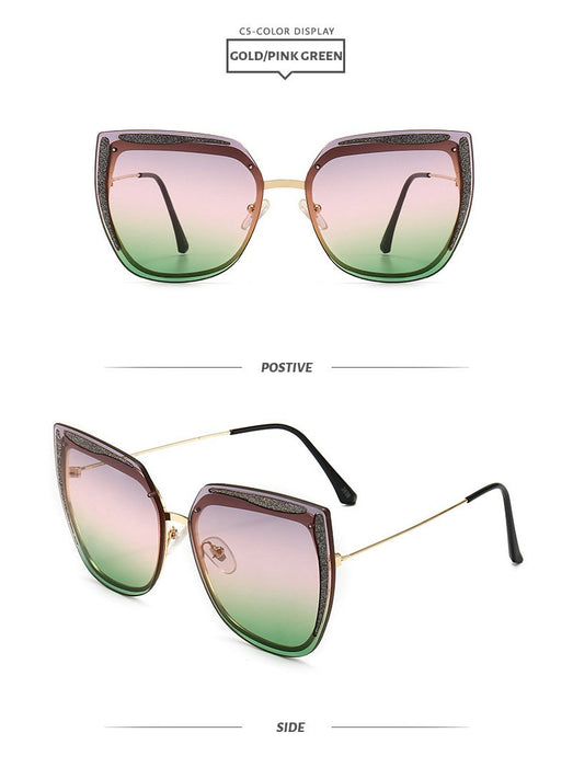 Cat's Eye Sunglasses Women's metal