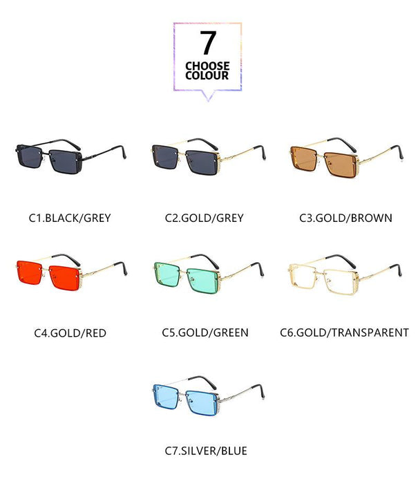 Metal small square Sunglasses