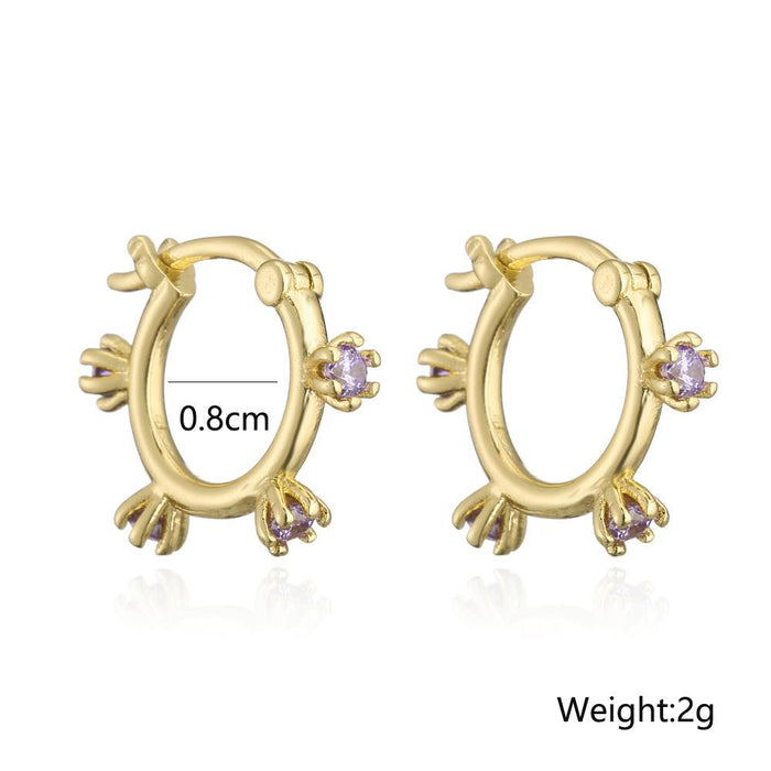 Personality Fashion Gold Color Small Geometric Women's Earrings