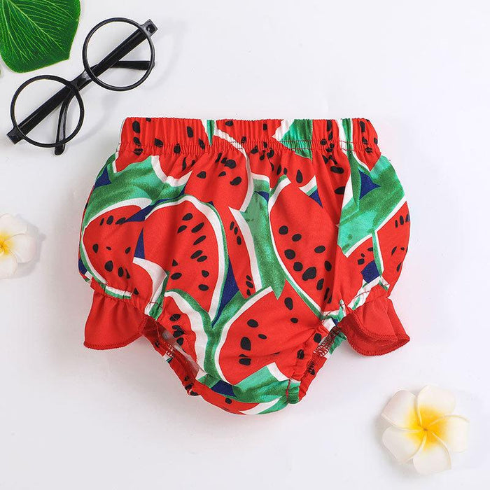 Baby Watermelon Pattern Vest Top and Briefs Set