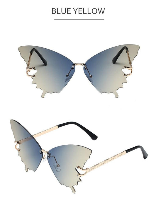 Butterfly sunglasses female large frame gradient