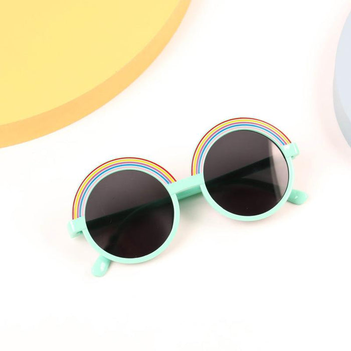 Children's sunglasses Fashion rainbow round frame anti ultraviolet