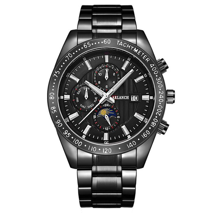 Men's Stainless Steel Sports Leisure Calendar Quartz