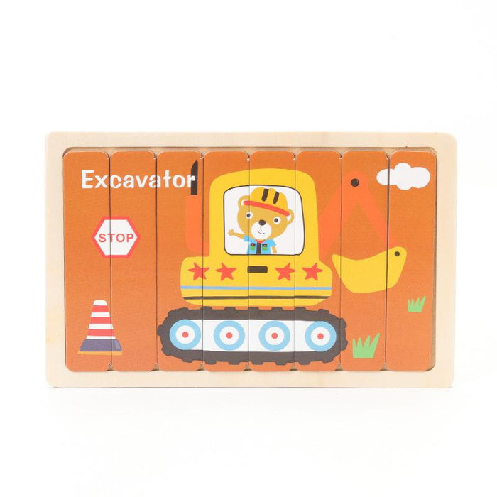 Horizontal Strip Puzzle Wooden Toy