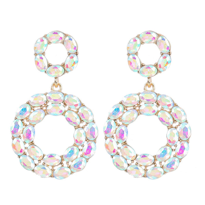 Fashion Exaggerated Round Earrings Women's Accessories