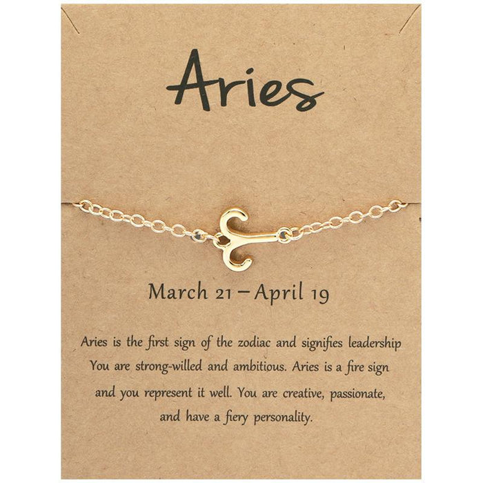 Twelve Constellations Bracelet Constellation Card Bracelet