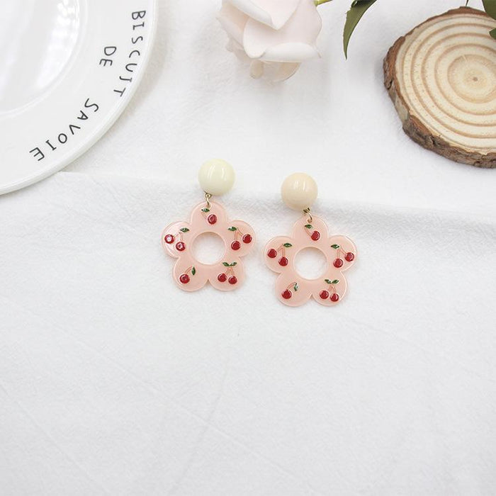 New Fresh and Cute Summer Cherry Earrings Women's Stud Earrings