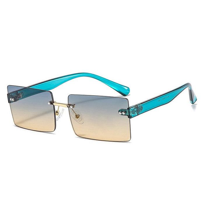 Square frameless color candy Sunglasses