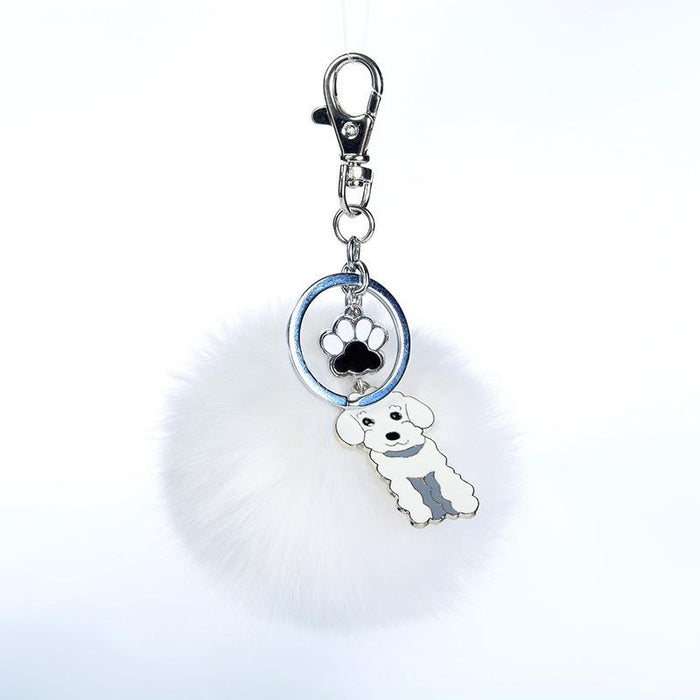 Small Dog Cat Dog Pet Metal Keychain