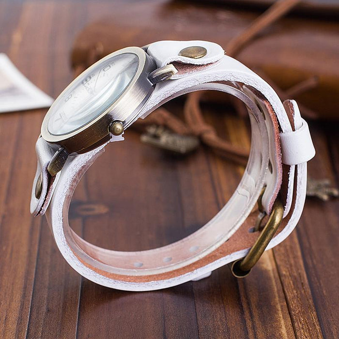 Leather Belt Vintage Neutral Watch Leisure Quartz Women's Wristwatch