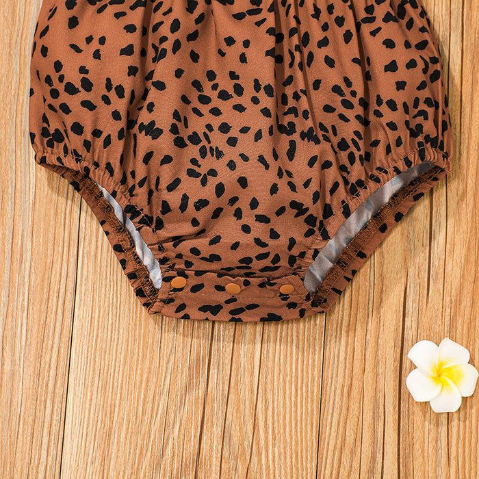 Leopard Print Baby Girls Jumpsuit