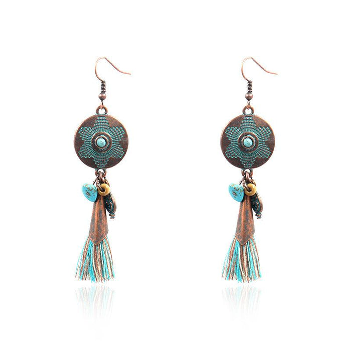 Ethnic Vintage Boho Beads Tassel Earrings