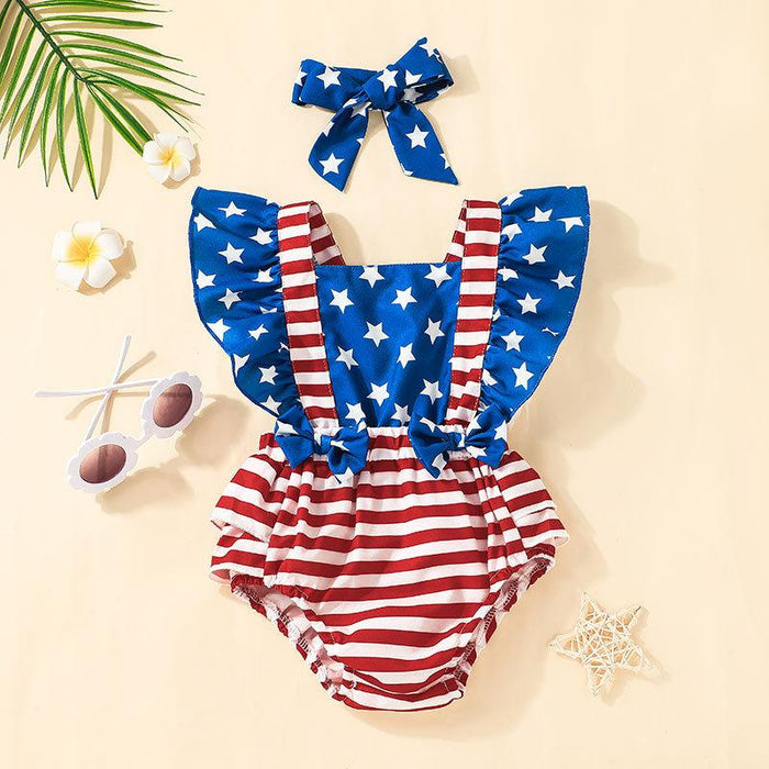 Independence Day Girls' Summer Jumpsuit