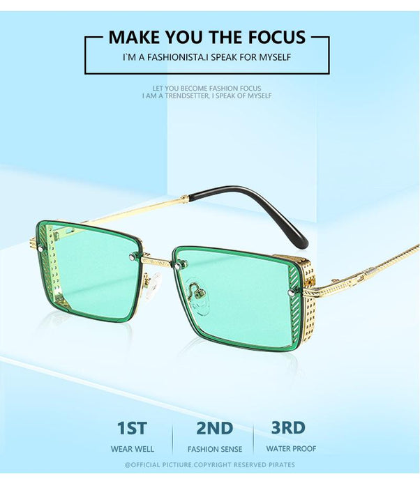 Metal small square Sunglasses